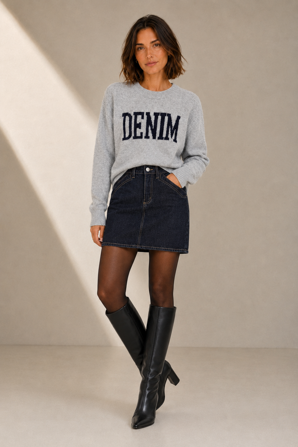 Le chandail en tricot graphique