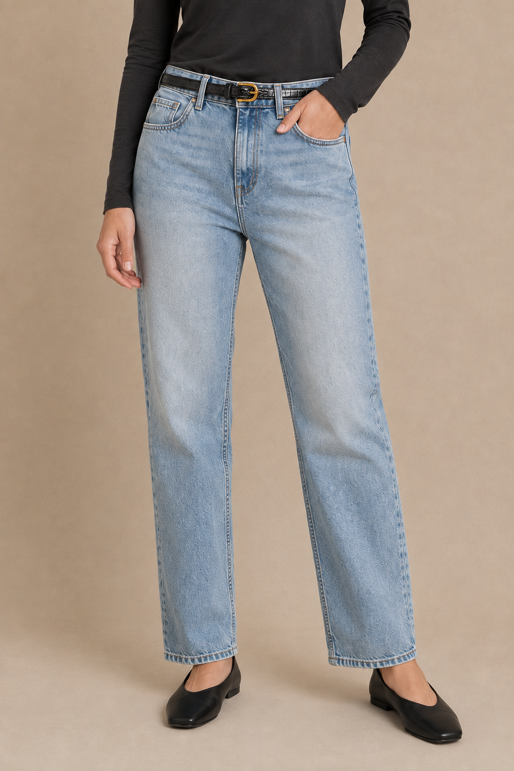 Le jean boyfriend noir | Modèle Béa