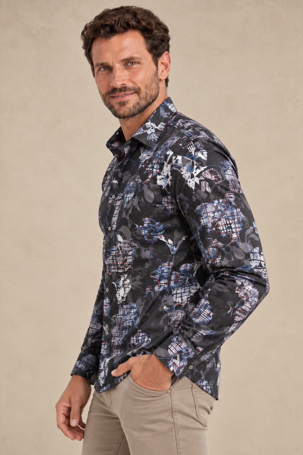 La chemise douce à motifs
