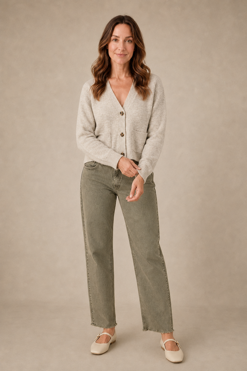 Le cardigan classique à poches