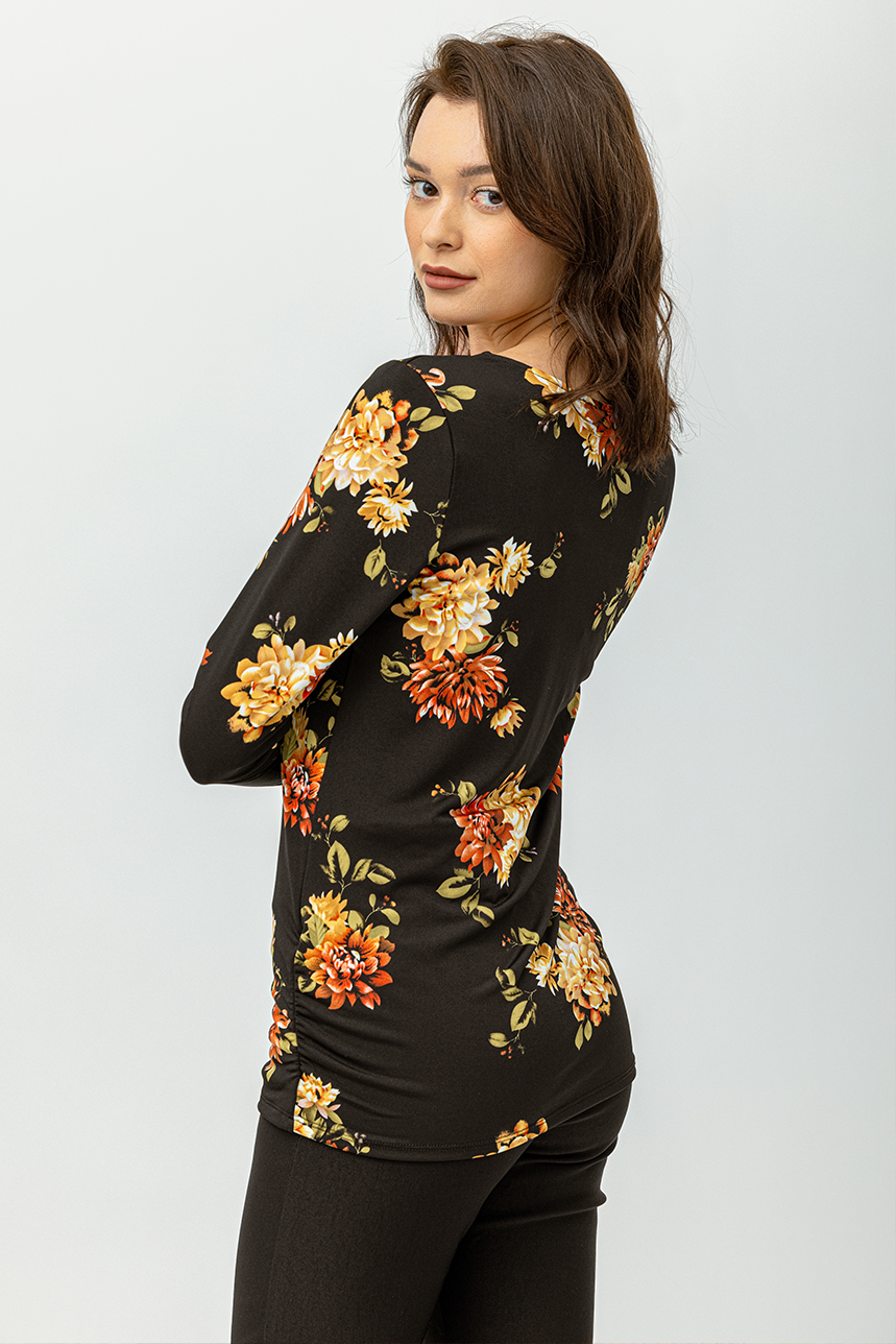 Dahlia's printed square neck t-shirt