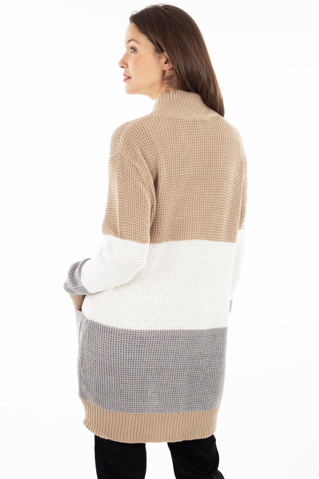 Color Block Open Cardigan | 2 Colors