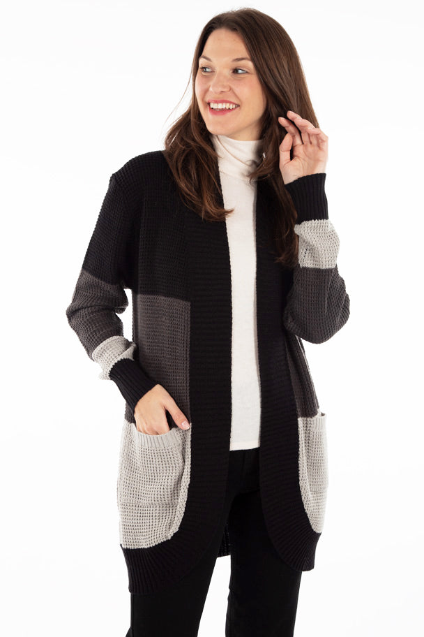 Color Block Open Cardigan | 2 Colors