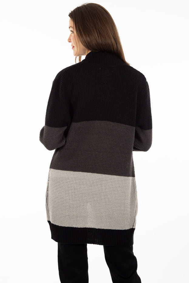 Color Block Open Cardigan | 2 Colors