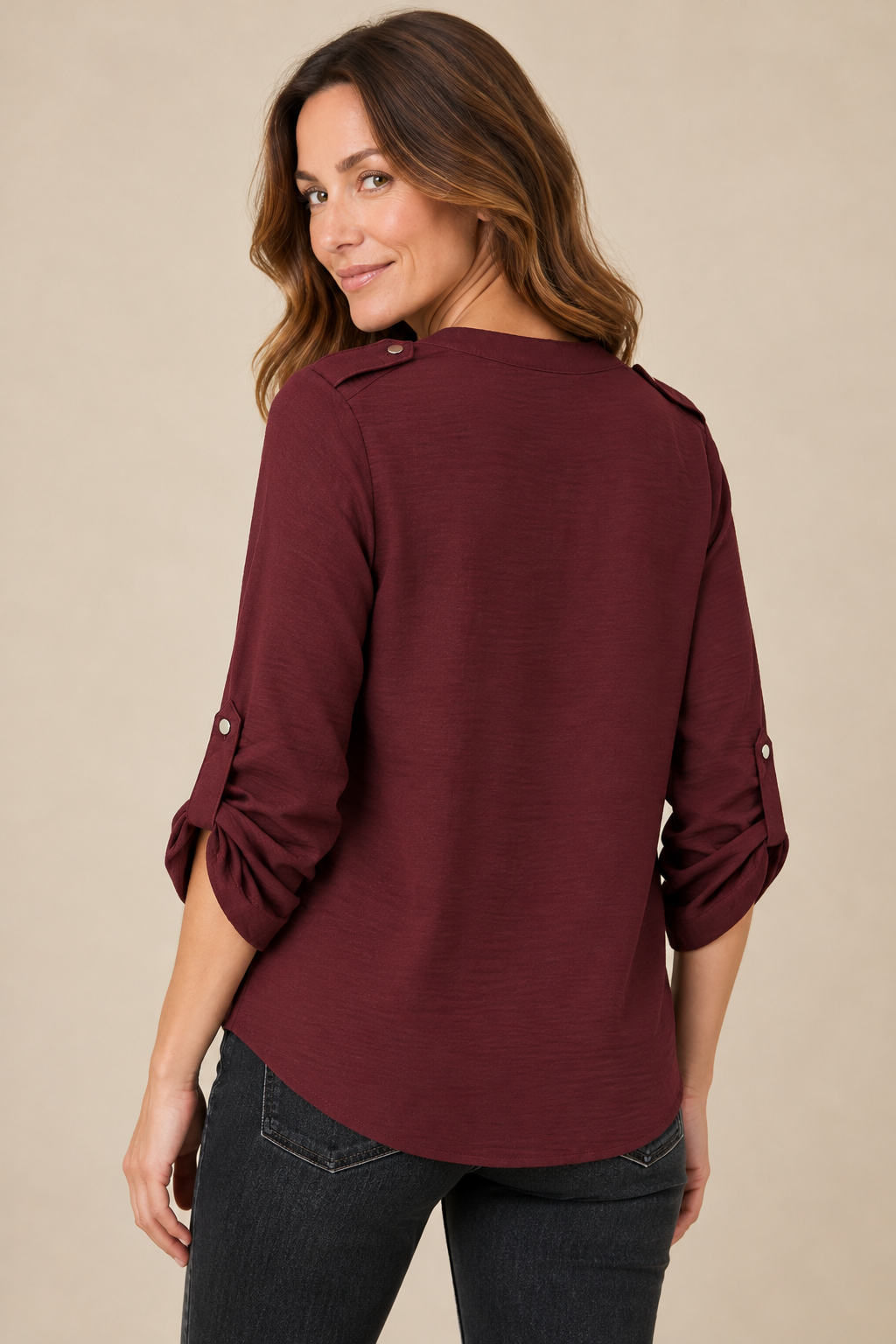 La blouse à manches ajustables