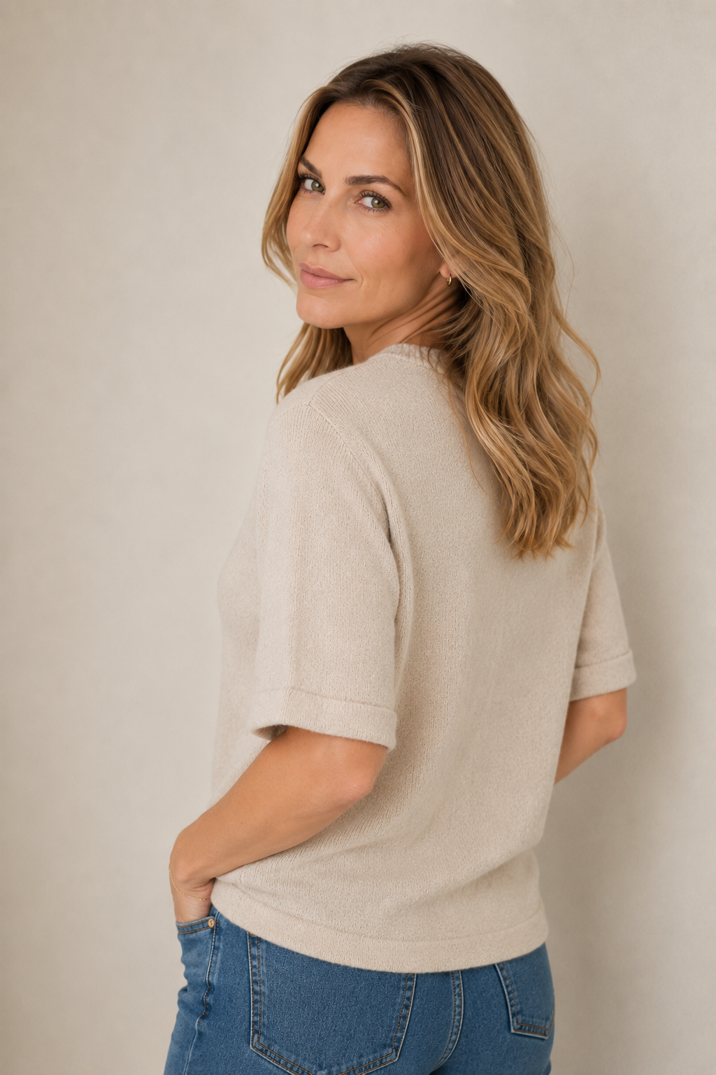 Le cardigan doux à manches 3/4
