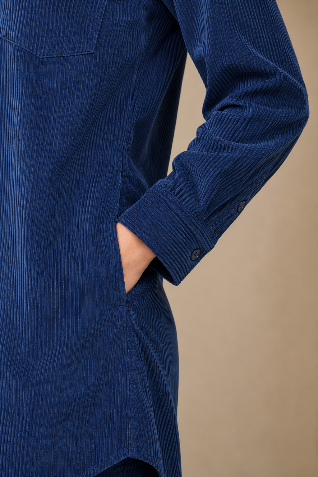 La robe côtelé en velours