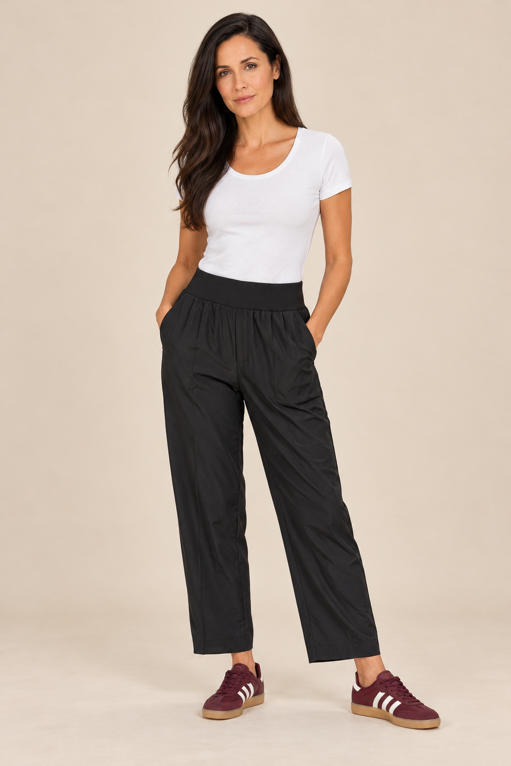 Le pantalon à taille côtelée
