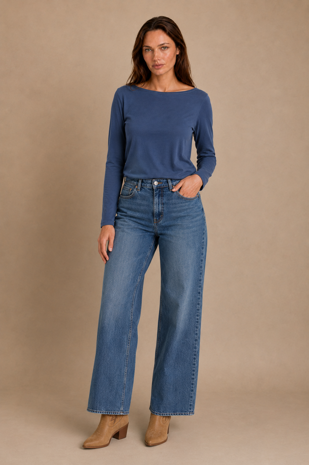 Le jean large | Modèle Lily