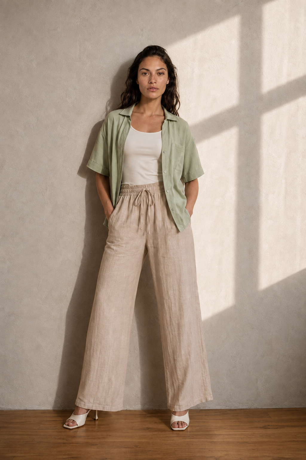 Light beige trousers