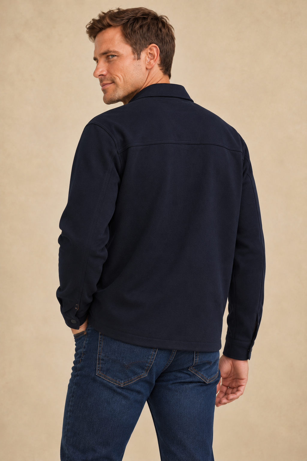 La chemise texturée à manches longues