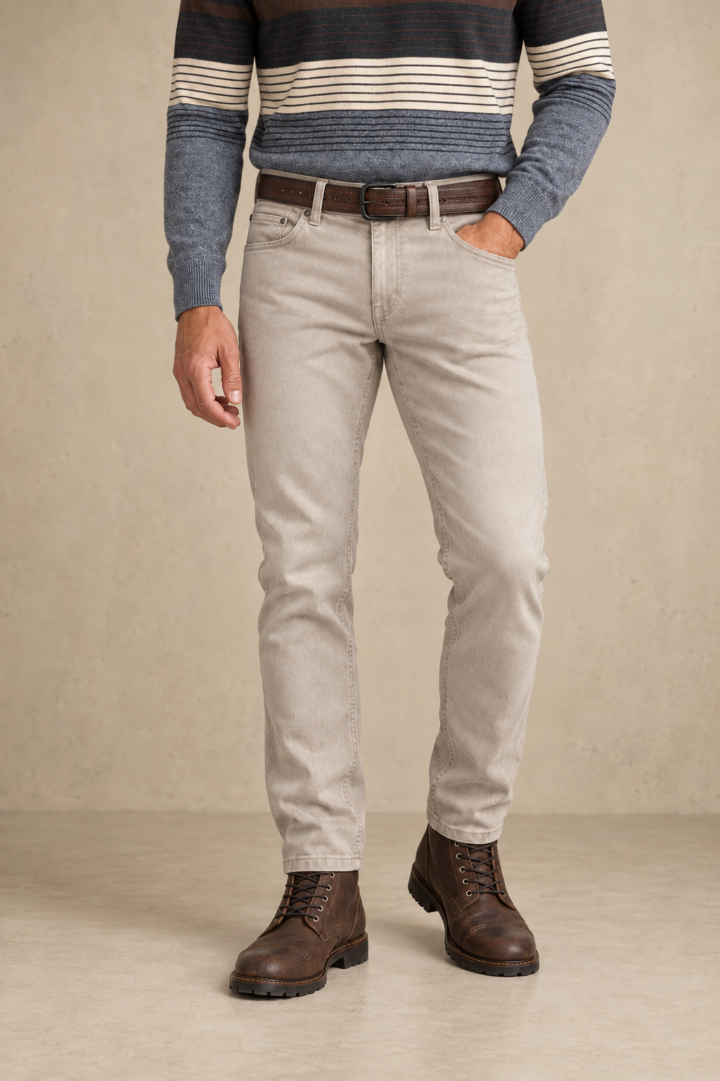 Le pantalon extensible style chino
