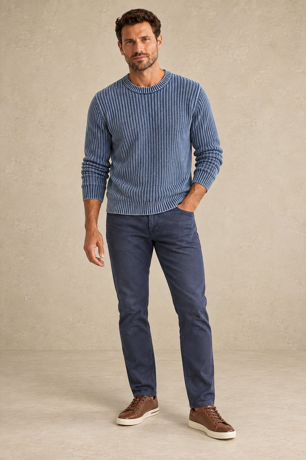 Le pantalon extensible style chino