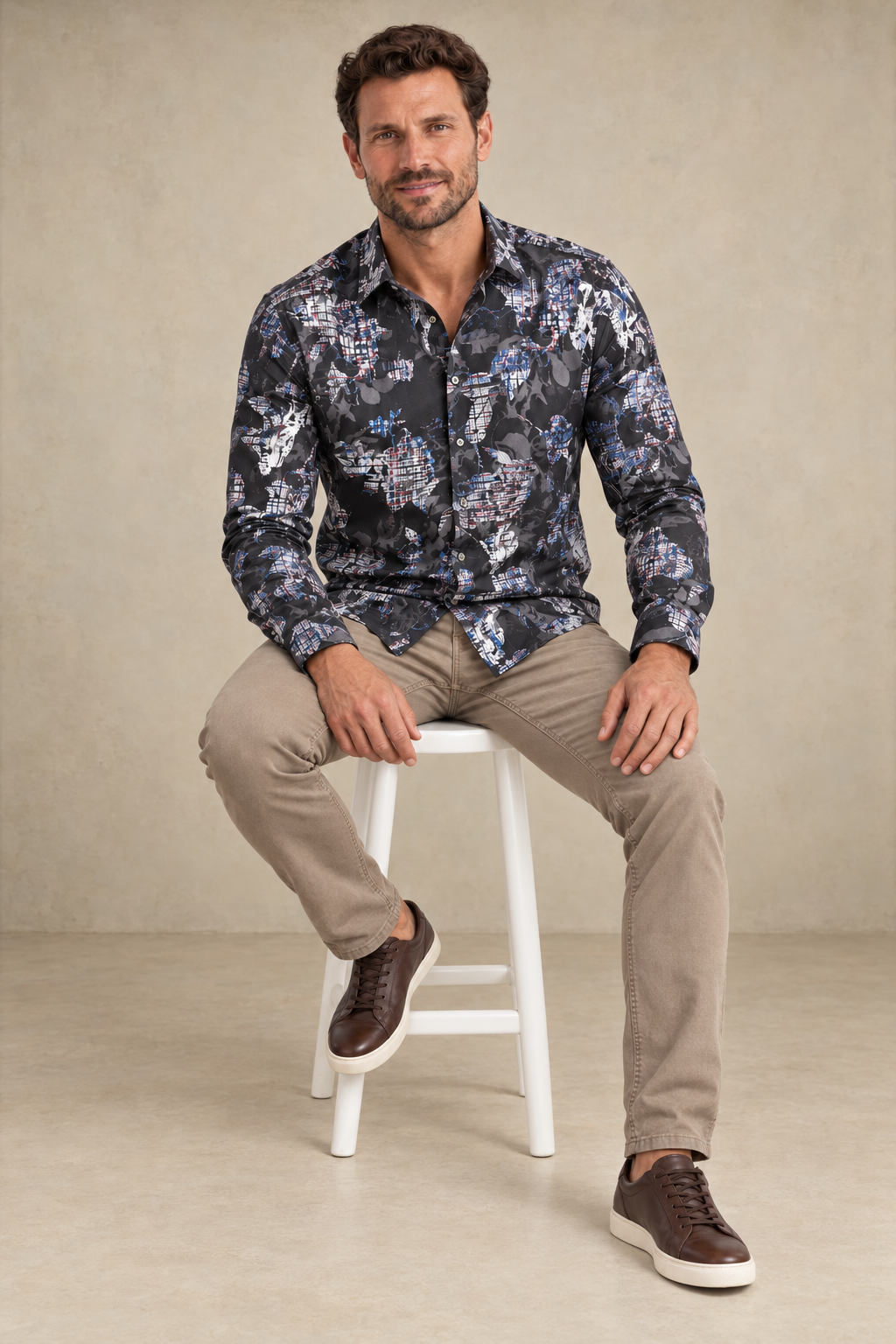 La chemise douce à motifs