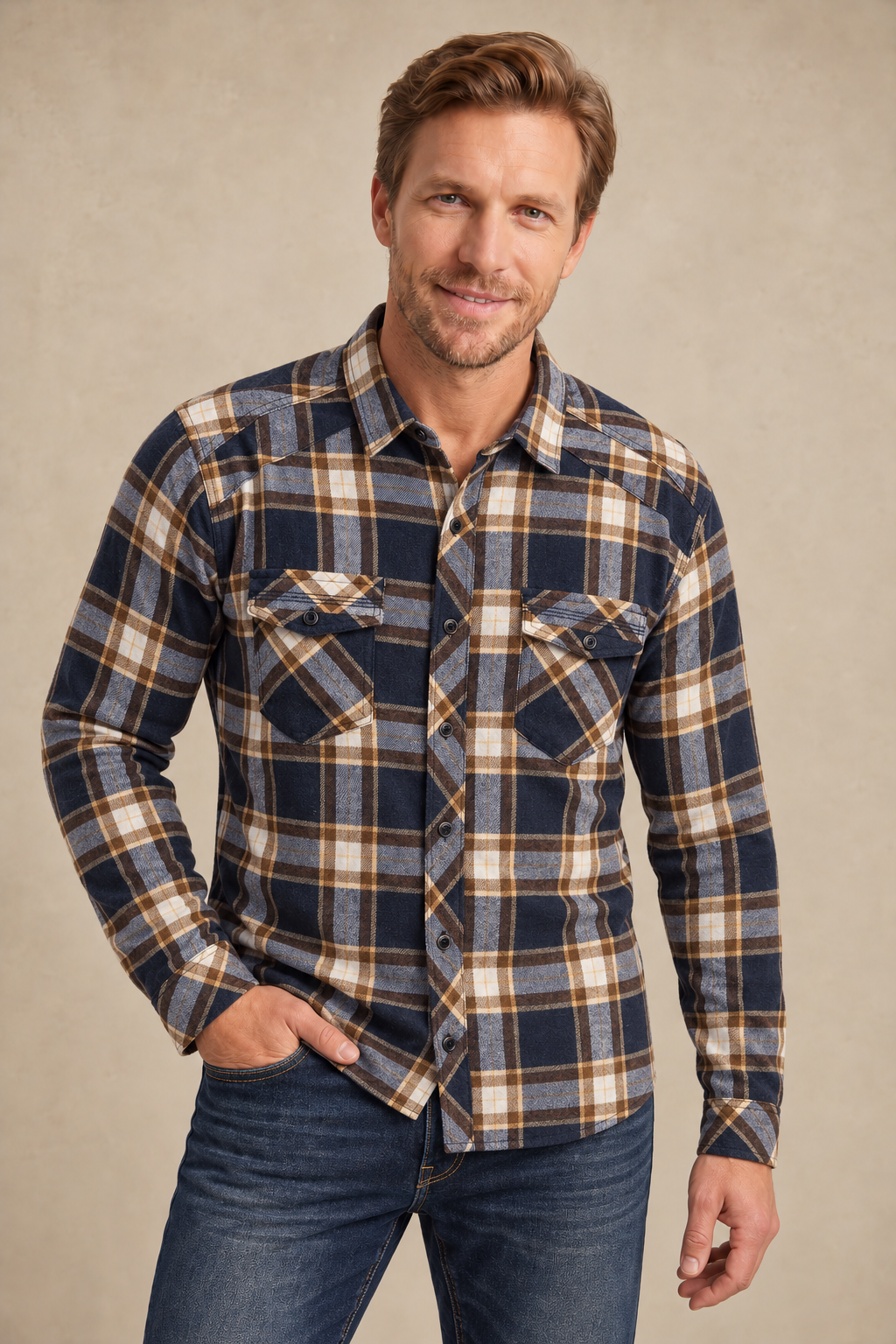La chemise western à carreaux
