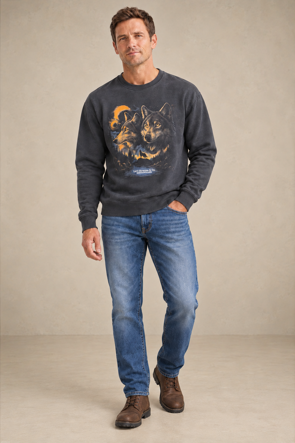Le chandail noir à imprimé graphique de Levi's