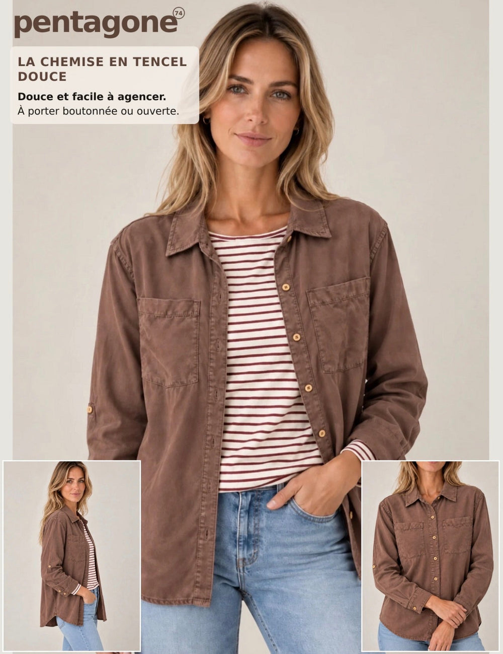 Ensemble chemise en tencel douce