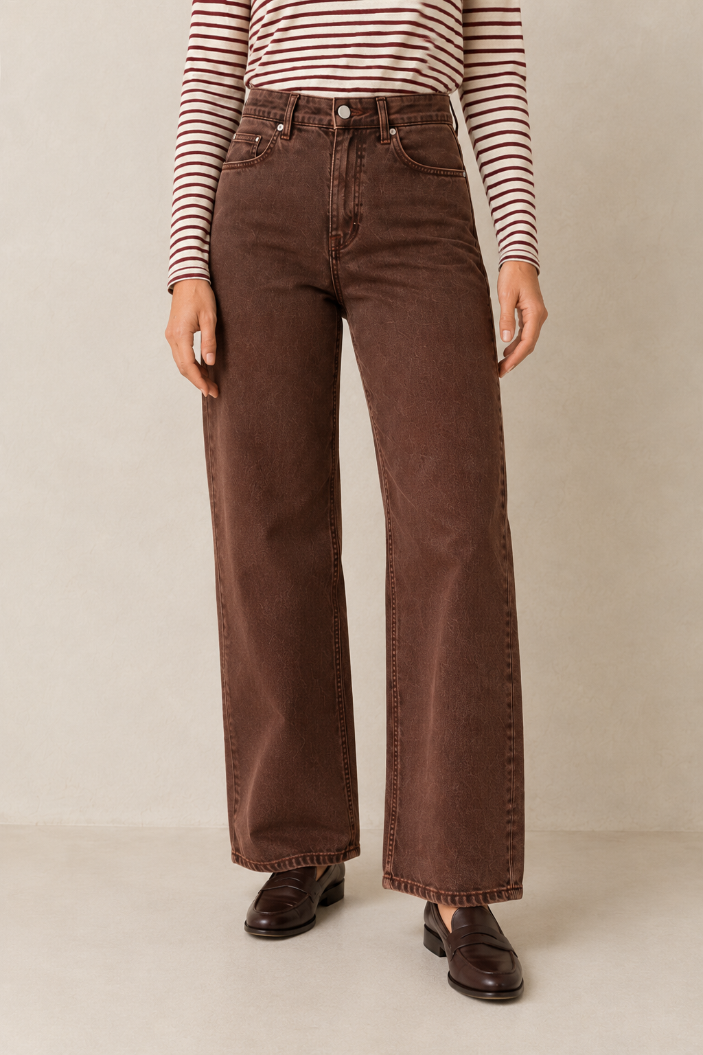 Le jean jambe large de couleur | Modèle Lily