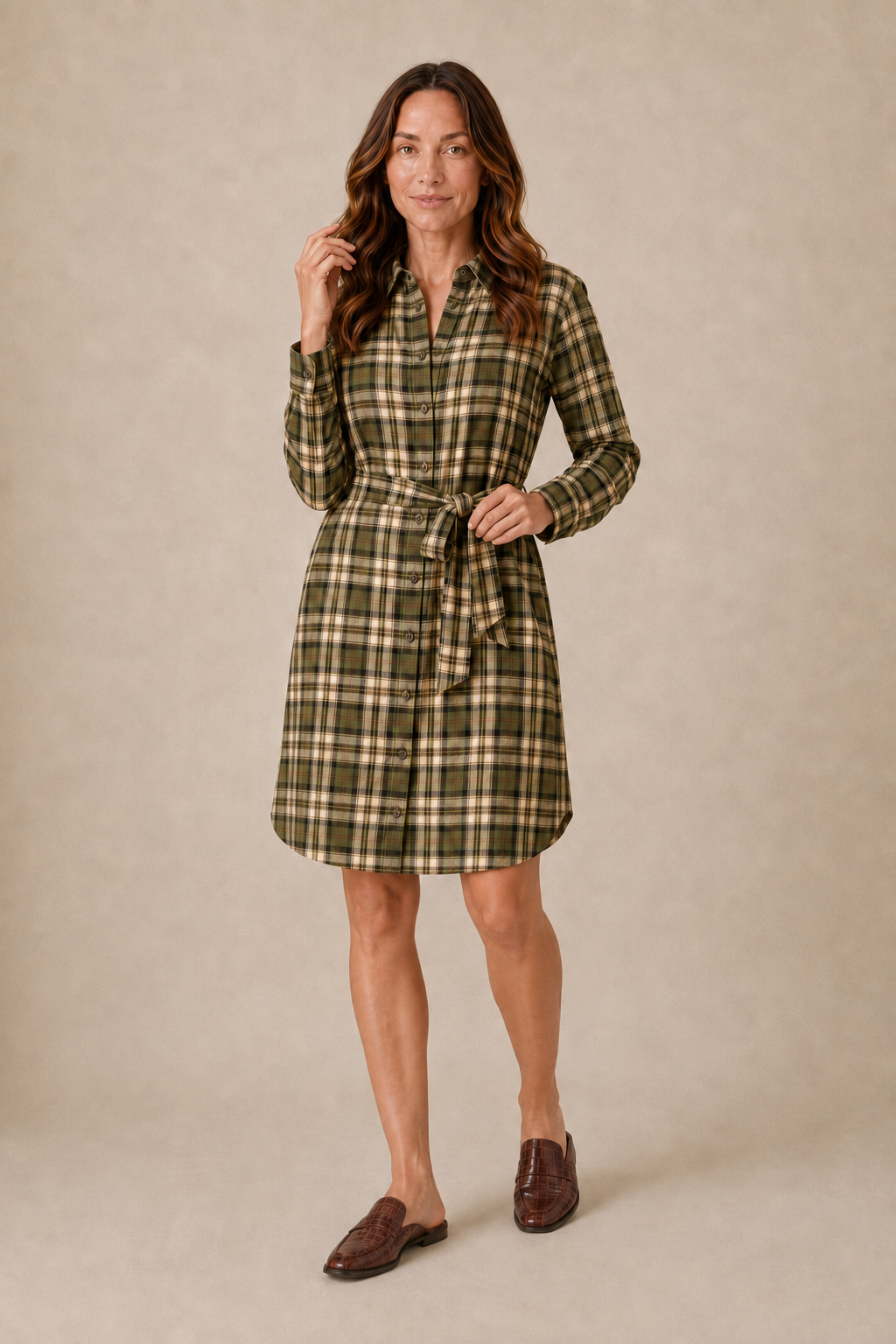 La robe chemise à carreaux