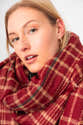 Écharpe Tartan Pour Fille Avec Boucle En Corne – Poncho Châle Cape Réversible Taille Unique - 6