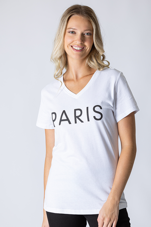 T-shirt « Paris » col V