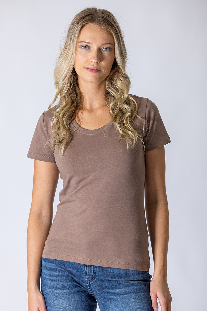 T shirt uni basique col rond 4 couleurs T shirt femme simple T shirt colore femme Boutique le Pentagone