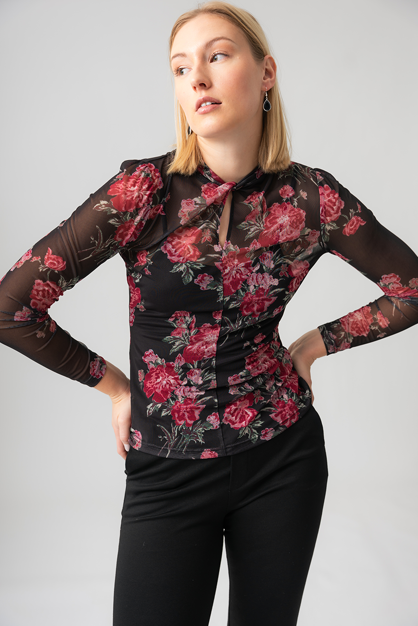 Chandail en filet noir clearance