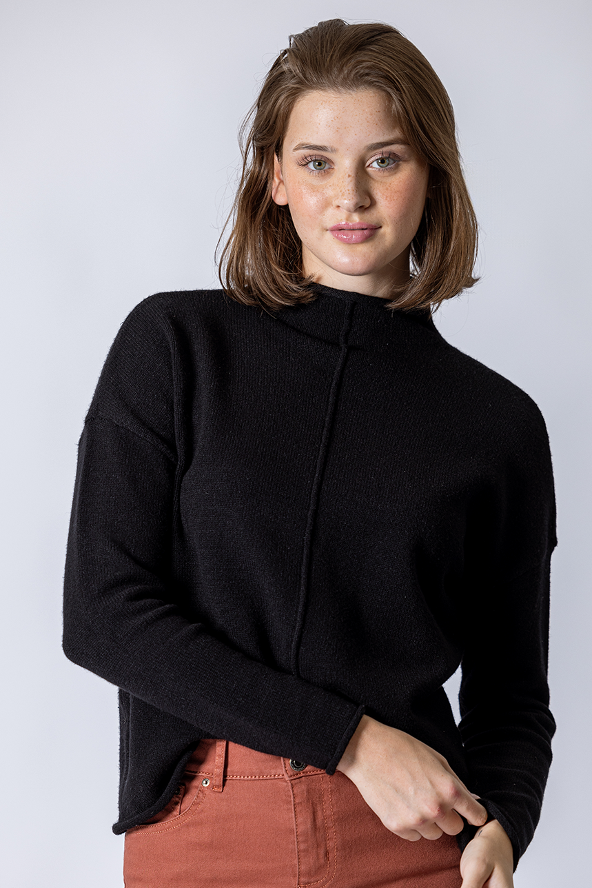 Le tricot ample col montant