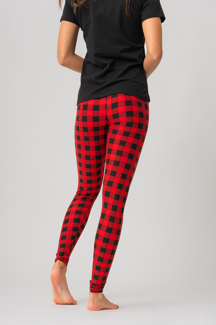 The ultra soft plaid leggings Christmas leggings women's leggings