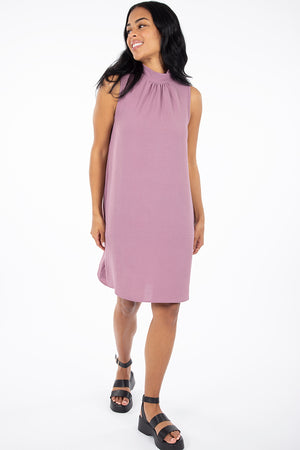 Loose dress with high neck | Made in Quebec | 3 colors