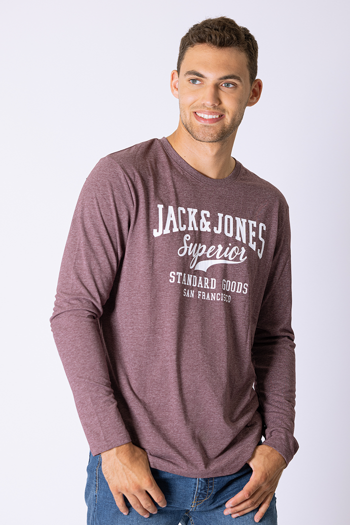 T-shirt manches longues inscriptions graphiques | Jack & Jones | 2 couleurs