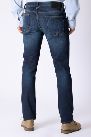 Jeans foncé légèrement délavé | Modèle Baru | Projek Raw