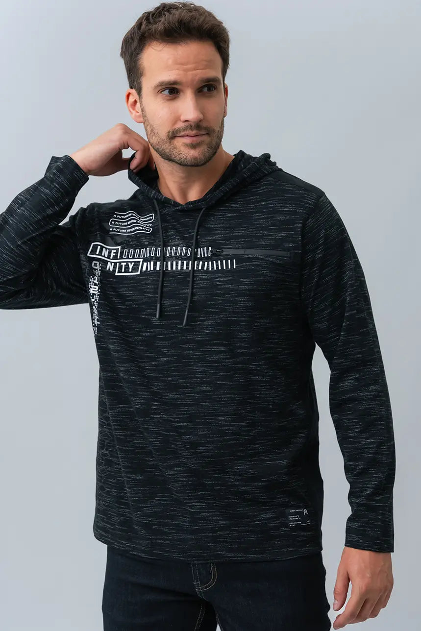 Le t shirt chine a capuchon haut homme chandail homme Boutique le Pentagone