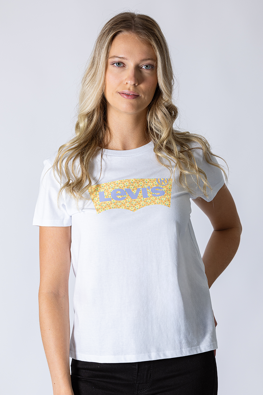 Le t shirt logo fleuri