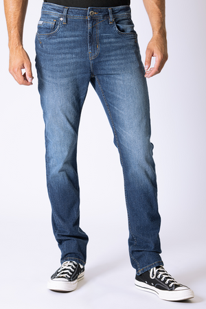 Le jeans étroit foncé délavé | Modèle Classic