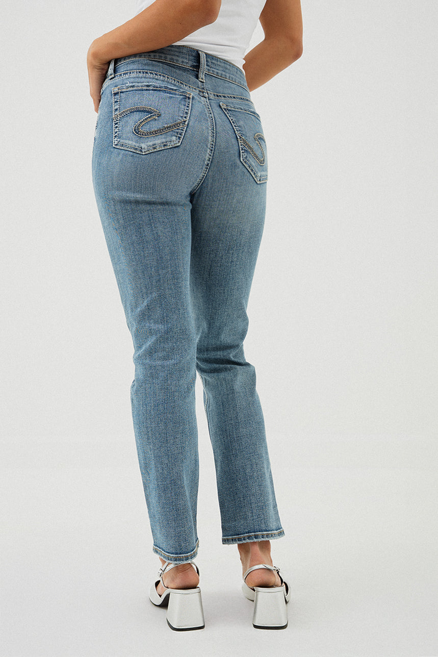 Silver Jeans Elyse Straight Leg Model - Main Image