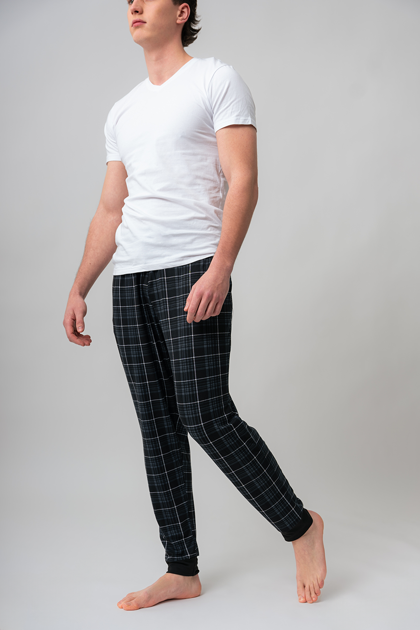 Pantalon De Pyjama Doux Imprimé Marbre Noir Et Blanc - Unisexe Femme/homme - Taille élastique Avec Poches - 5