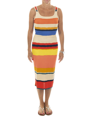 Color block fitted dress