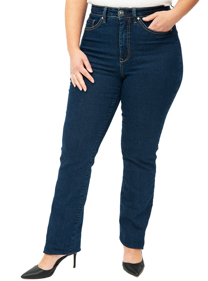 Jeans jambe droite | Taille haute