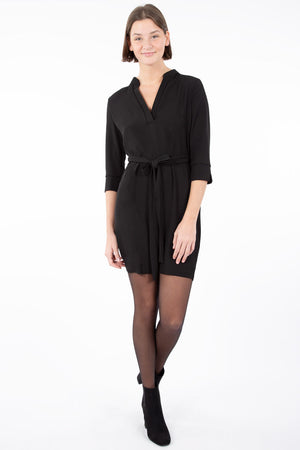Belted dress with 3/4 sleeves | Made in Quebec