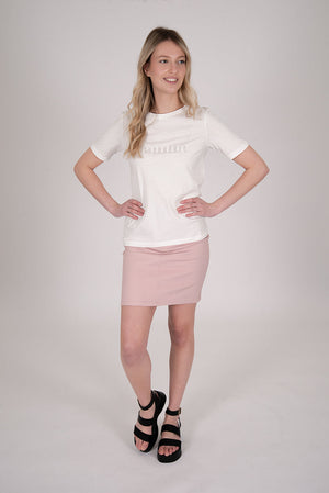 Regular waist colored denim skirt | 2 colors