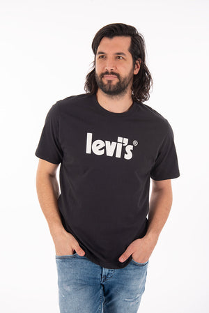 T-shirt Levi's noir logo vintage