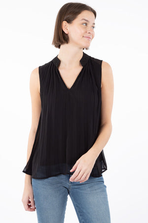 Pleated tank top | French | 2 colors