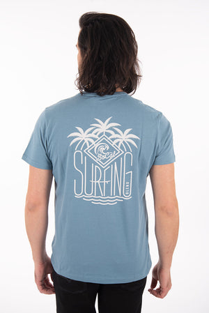 T-shirt dos imprimé « surfing » | 2 couleurs