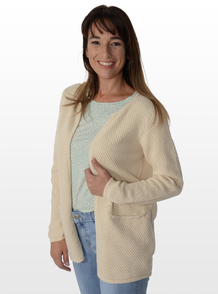 Cardigan en tricot texturé | 2 couleurs