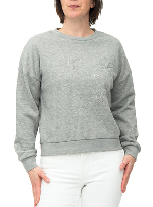 Tonal embroidery jumper-style sweater