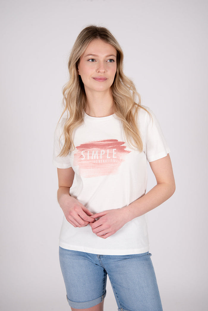 T-shirt imprimé simplicité | 3 couleurs
