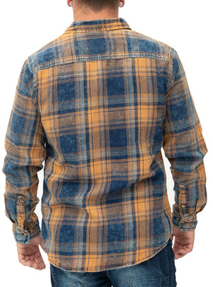 Chemise homme à carreaux style usé | Pentagone