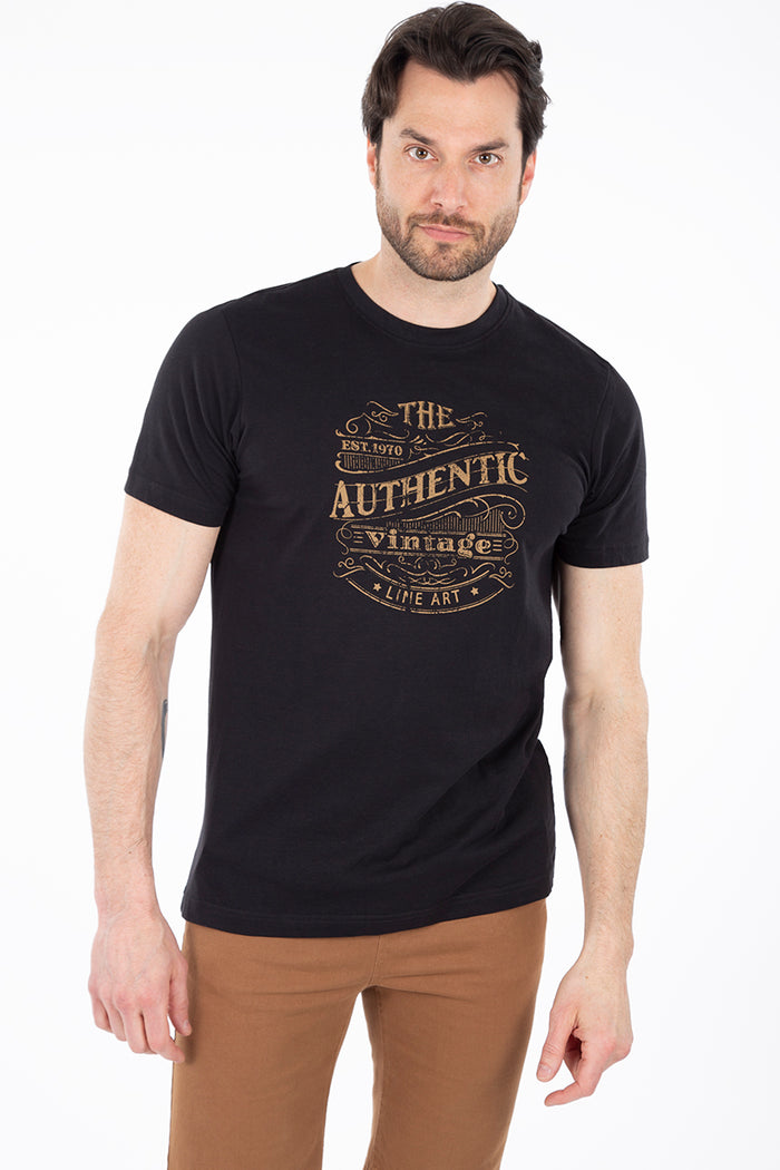 T-shirt noir « authentic »